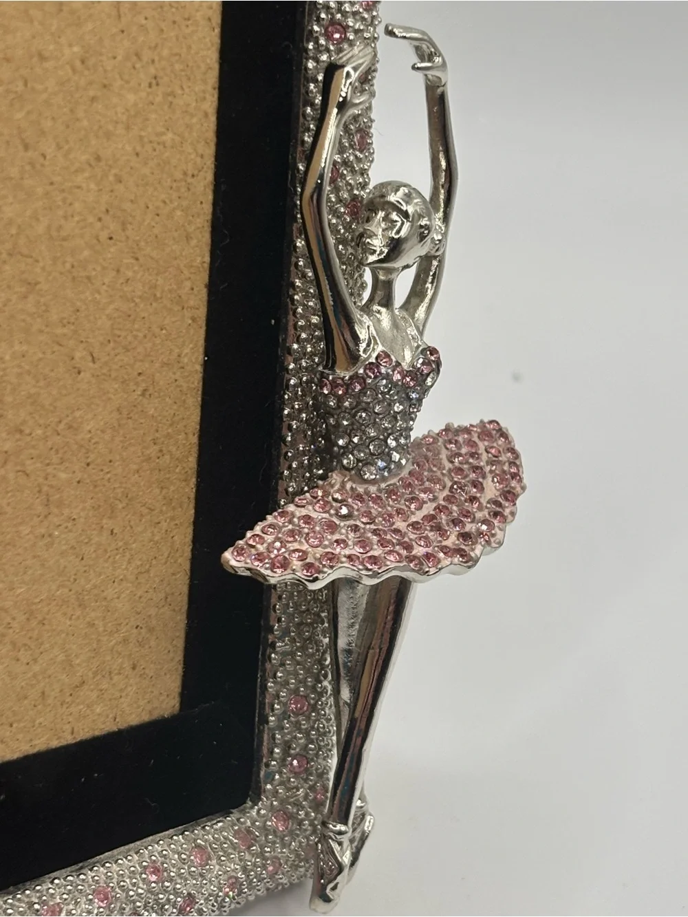 Ballerina Rhinestone Picture Photo Frame 3D Ballet Bling Metal Pink 4x6